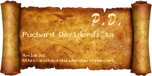 Puchard Dezideráta névjegykártya